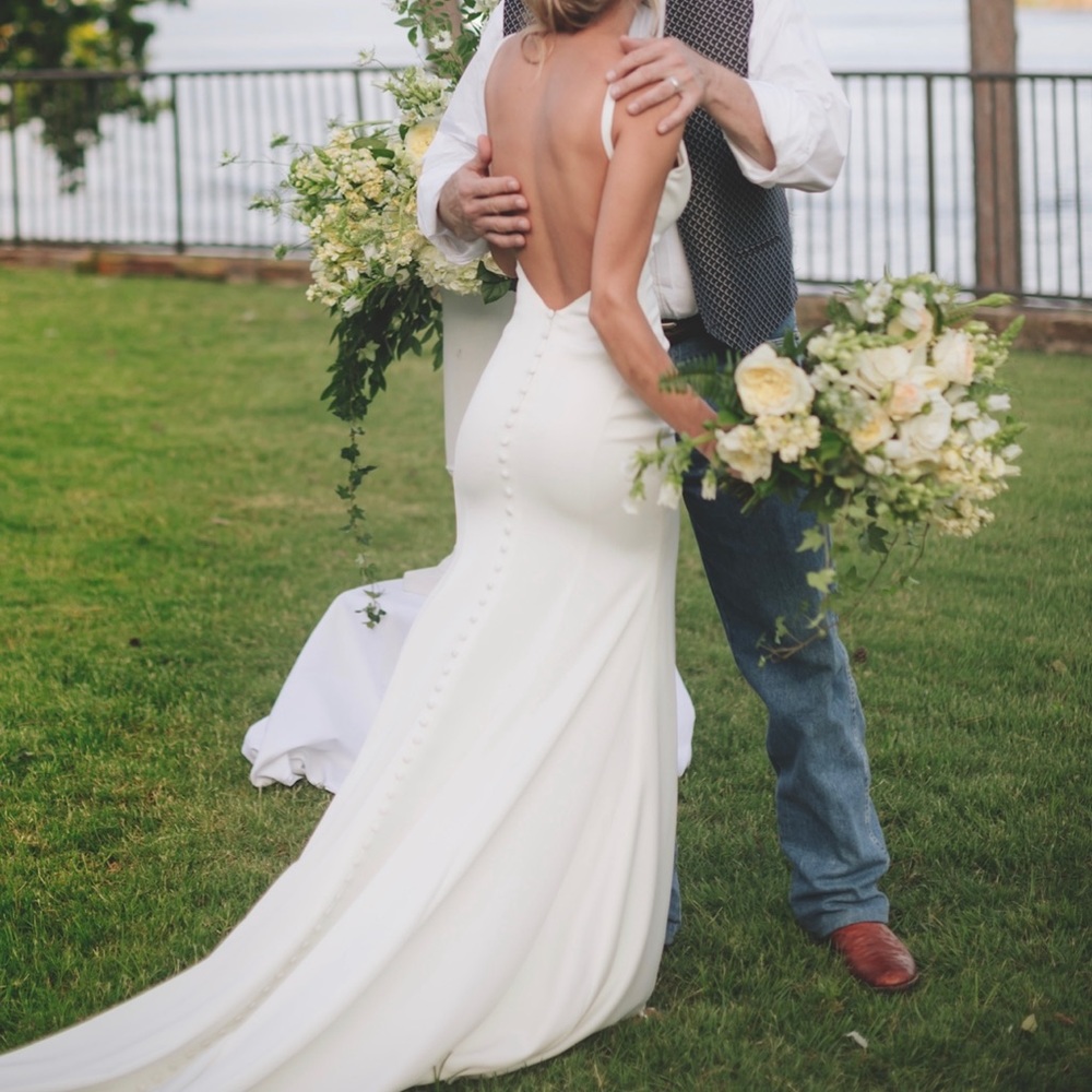 Essense of Australia backless wedding gown